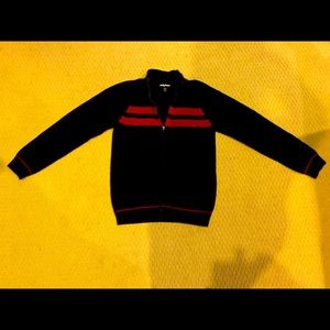 Skyhawk Navy/Red Full Zip Sweater Boys Large 14-16
